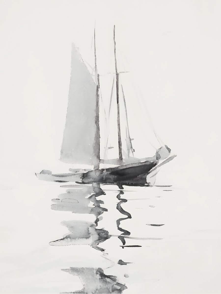 Timeless Trio: Black & White Minimalism - Canvas - 30X45 CM / 12X18″ -