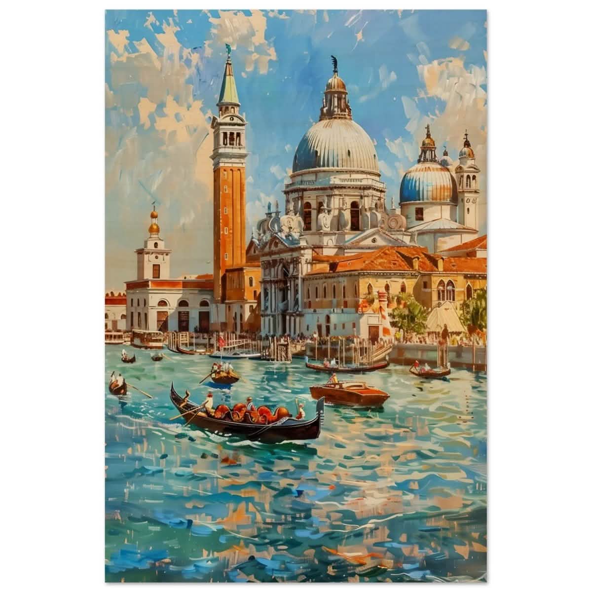 Timeless Venice: Dance of Light and Water - Wood Prints - 60x90 cm / 24x36″ -