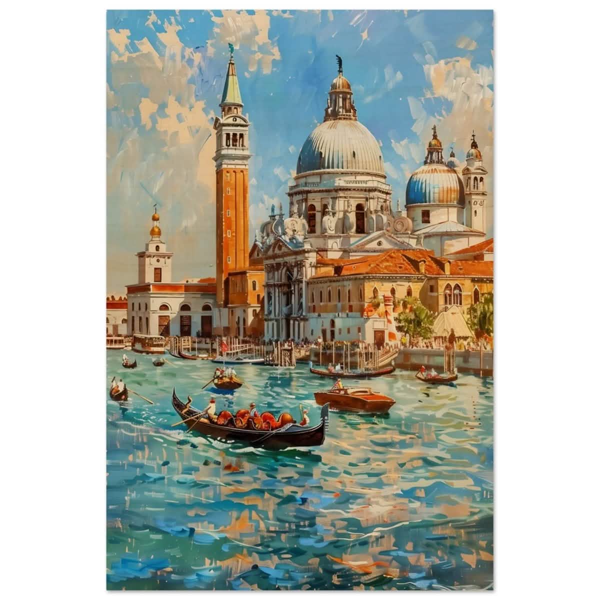 Timeless Venice: Dance of Light and Water - Wood Prints - 40x60 cm / 16x24″ -