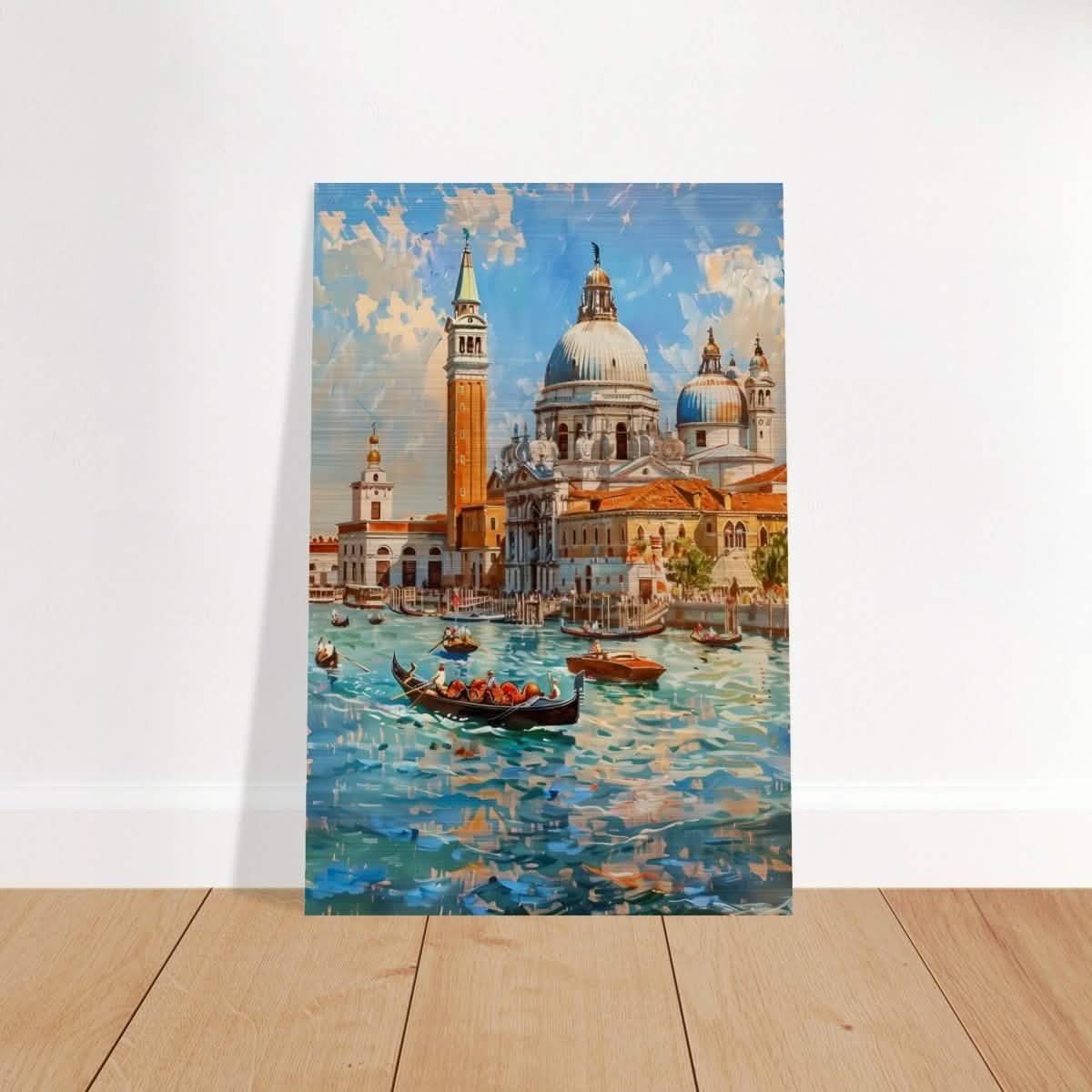 Timeless Venice: Dance of Light and Water - Brushed Aluminum Print - 30x45 cm / 12x18″ -