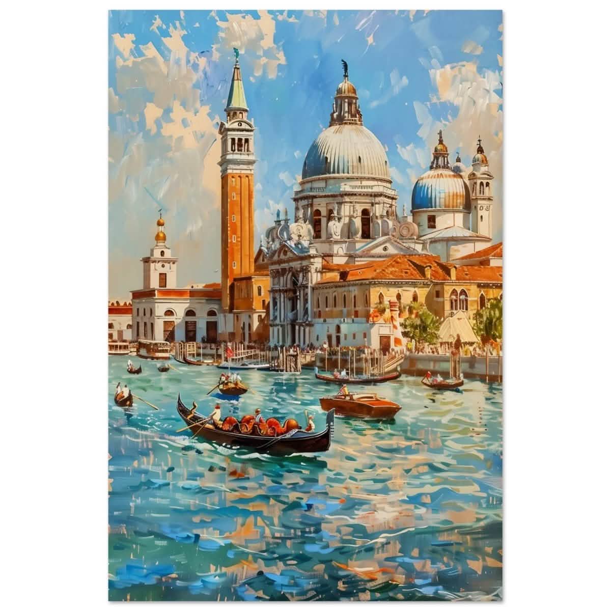 Timeless Venice: Dance of Light and Water - Aluminum Print - 50x75 cm / 20x30″ -