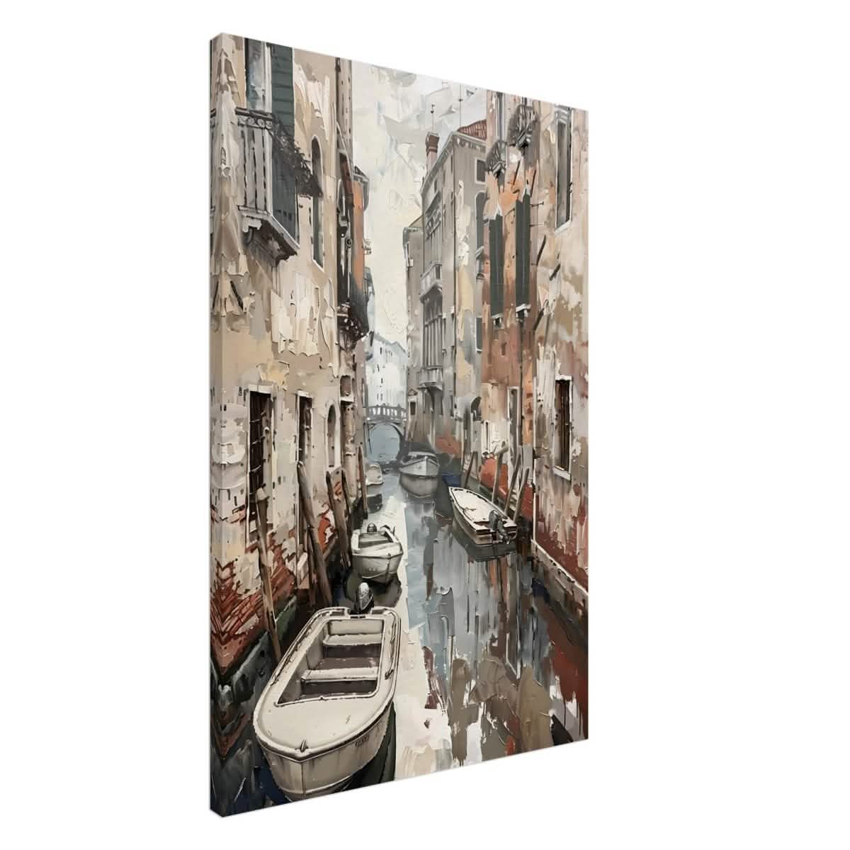 Tranquil Venice: Reflections of a Hidden Canal | Modern wall art print - Canvas - 60x90 cm / 24x36″ -