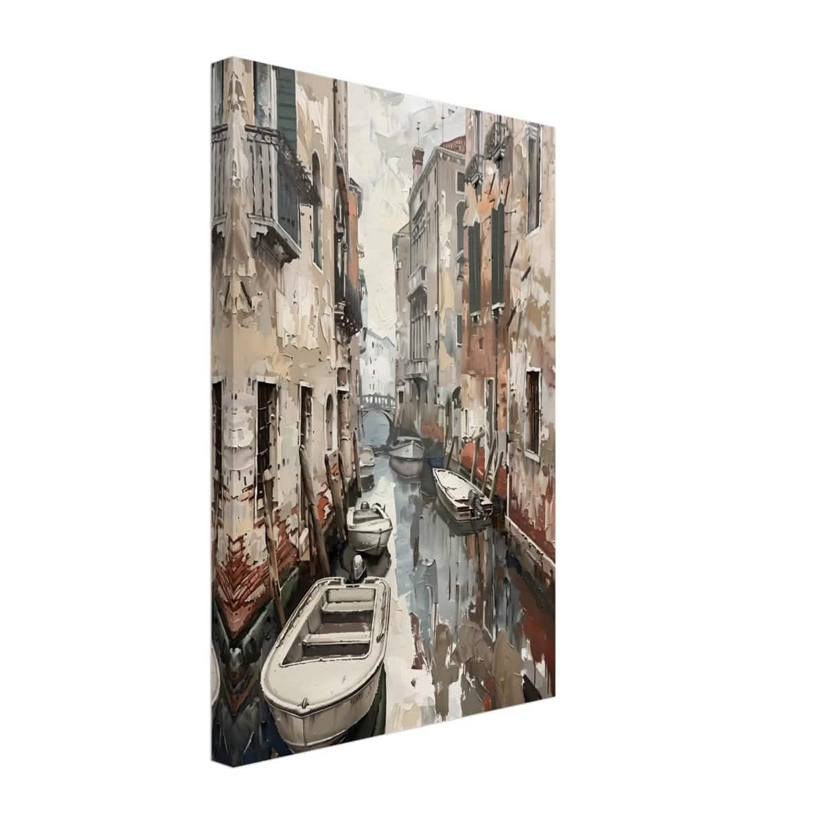 Tranquil Venice: Reflections of a Hidden Canal | Modern wall art print - Canvas - 30x45 cm / 12x18″ -