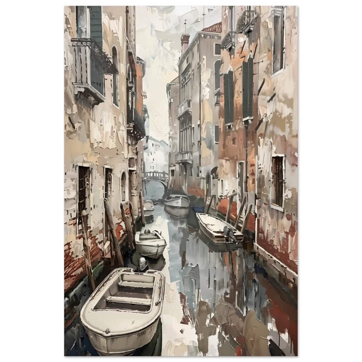 Tranquil Venice: Reflections of a Hidden Canal | Modern wall art print - Aluminum Print - 40x60 cm / 16x24″ -