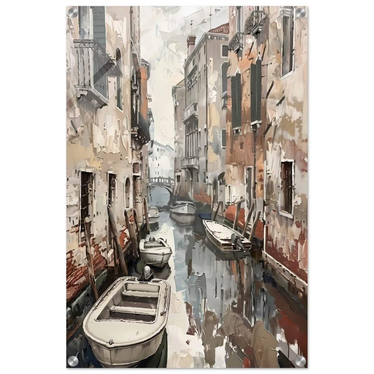 Tranquil Venice: Reflections of a Hidden Canal | Modern wall art print - Acrylic Print - 50x75 cm / 20x30″ -