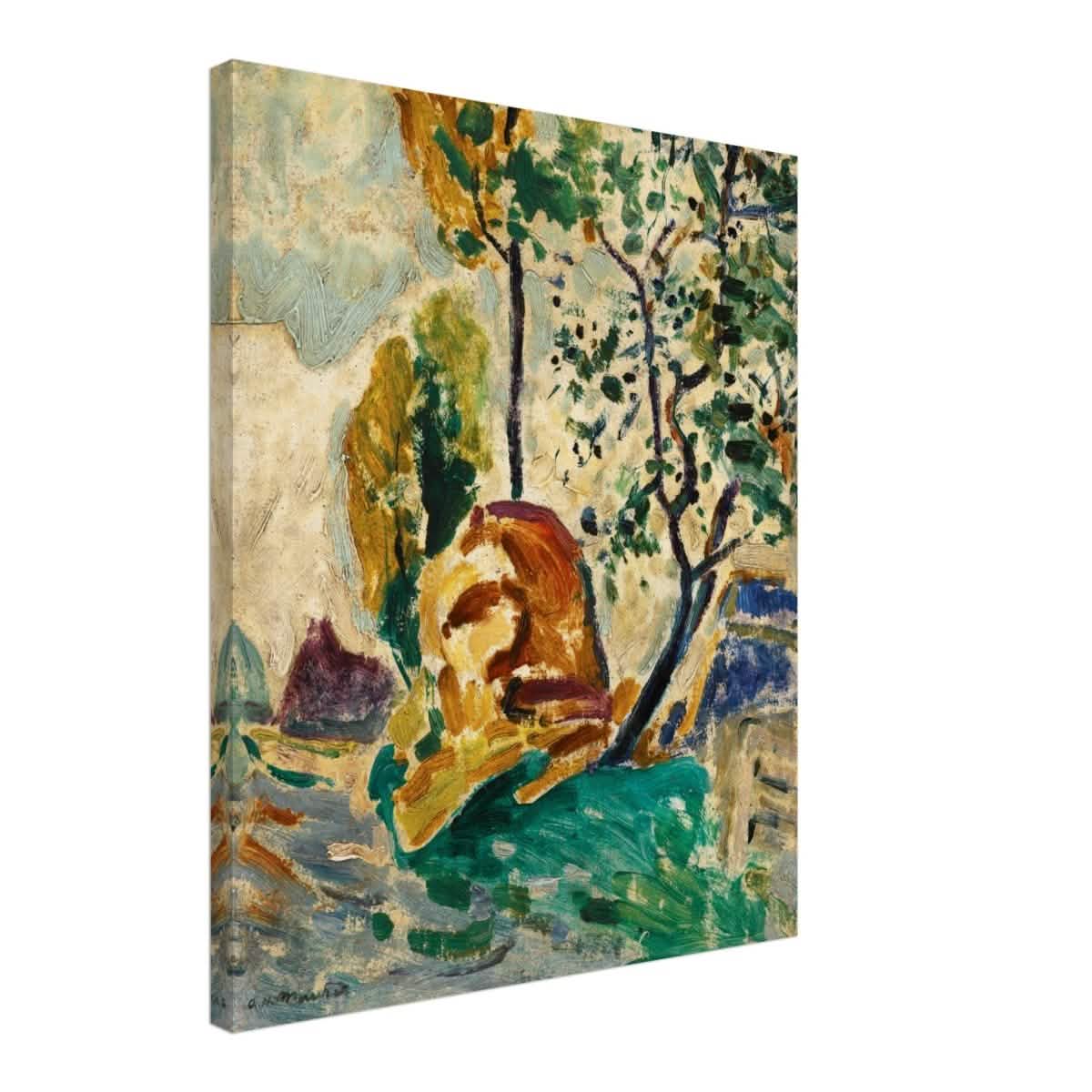 Tree and Rock by Alfred Henry Maurer | Wall Art Print - 50x60 cm / 20x24″ - Canvas -