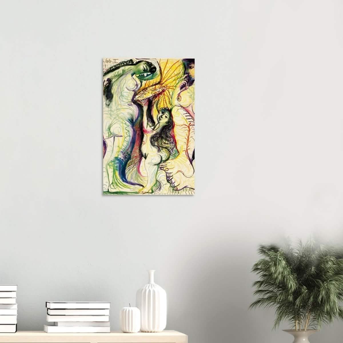 Trois nus à la toilette by Pablo Picasso 1981 - Wood Prints - 40x60 cm / 16x24″ - 20 mm