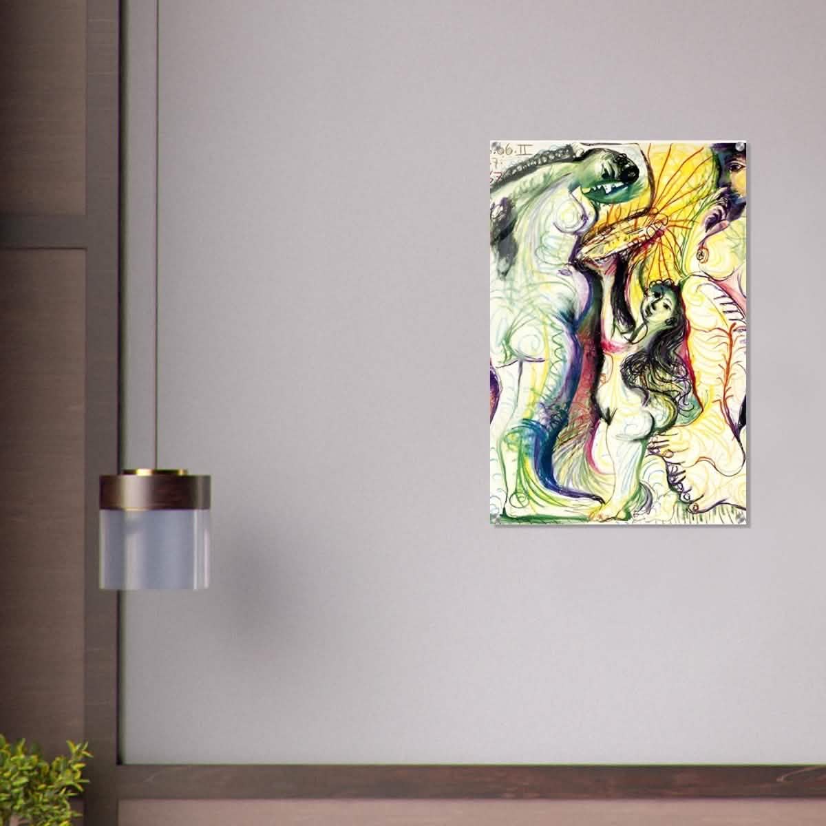 Trois nus à la toilette by Pablo Picasso 1981 - Acrylic Print - 60x90 cm / 24x36″ -