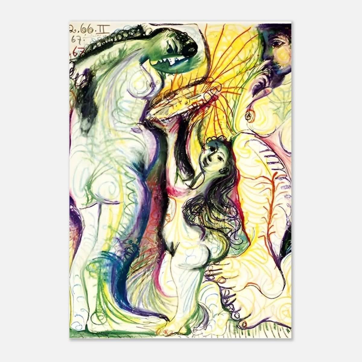 Trois nus à la toilette by Pablo Picasso 1981 - Aluminum Print - 70x100 cm / 28x40″ -