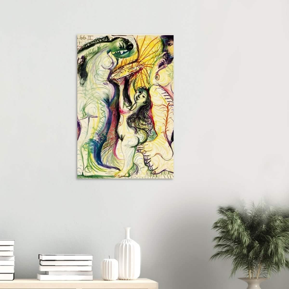 Trois nus à la toilette by Pablo Picasso 1981 - Wood Prints - 50x75 cm / 20x30″ - 10 mm