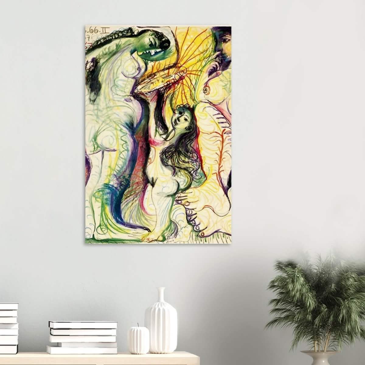 Trois nus à la toilette by Pablo Picasso 1981 - Wood Prints - 60x90 cm / 24x36″ - 10 mm