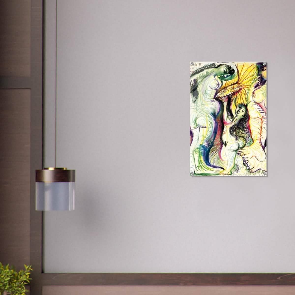 Trois nus à la toilette by Pablo Picasso 1981 - Acrylic Print - 50x75 cm / 20x30″ -