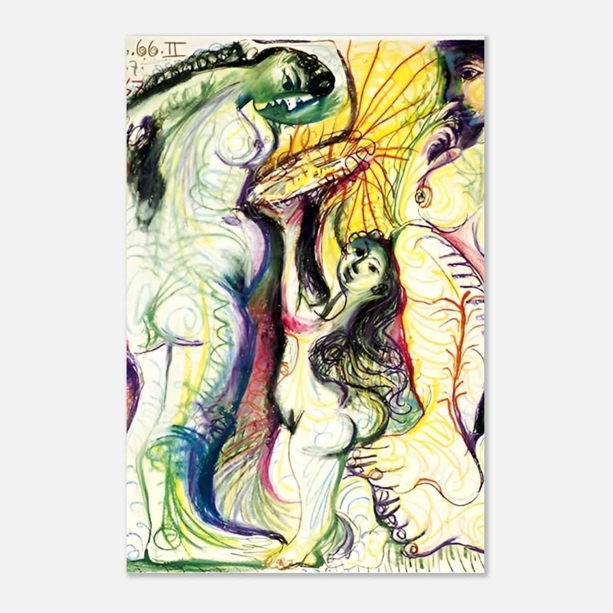 Trois nus à la toilette by Pablo Picasso 1981 - Aluminum Print - 40x60 cm / 16x24″ -