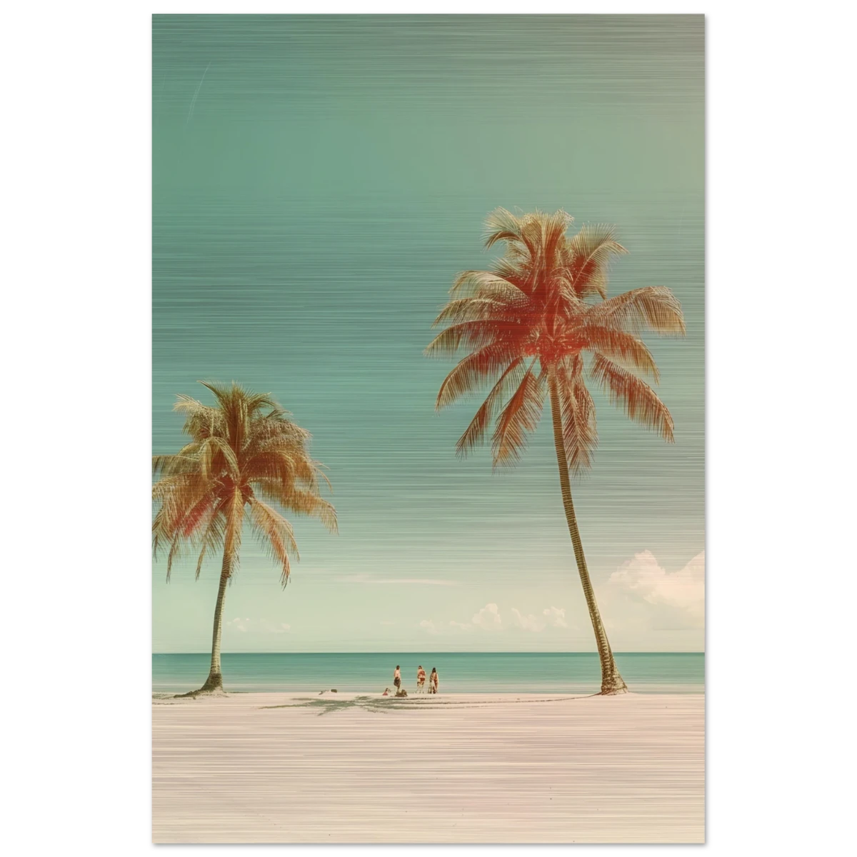 "Tropical Serenity" – A Coastal Escape | Palm Beach Wall art Print - 40x60 cm / 16x24″ - Brushed Aluminum Print -