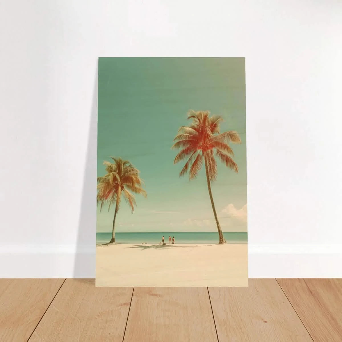 "Tropical Serenity" – A Coastal Escape | Palm Beach Wall art Print - 50x75 cm / 20x30″ - Wood Prints -