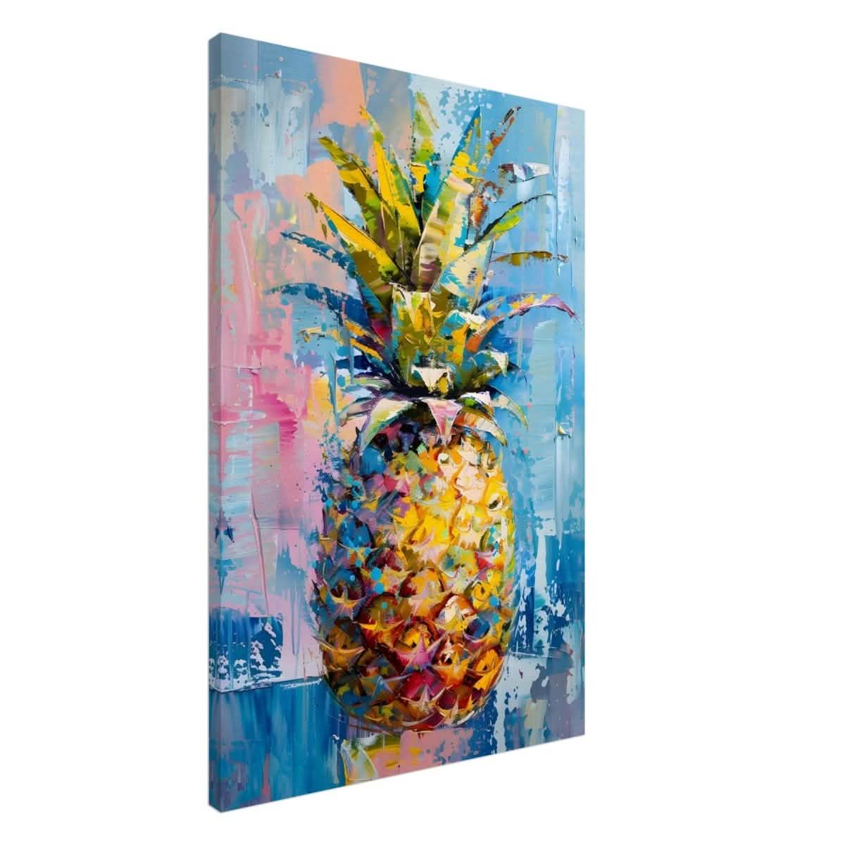 Tropical Vibes – Pineapple Burst | Abstract Expressionism - 60x90 cm / 24x36″ - Canvas -