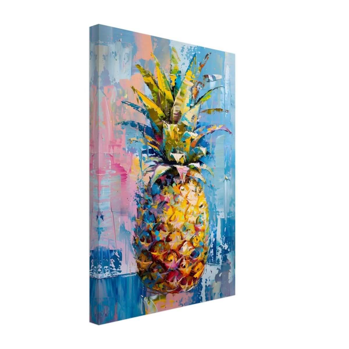 Tropical Vibes – Pineapple Burst | Abstract Expressionism - 30x45 cm / 12x18″ - Canvas -