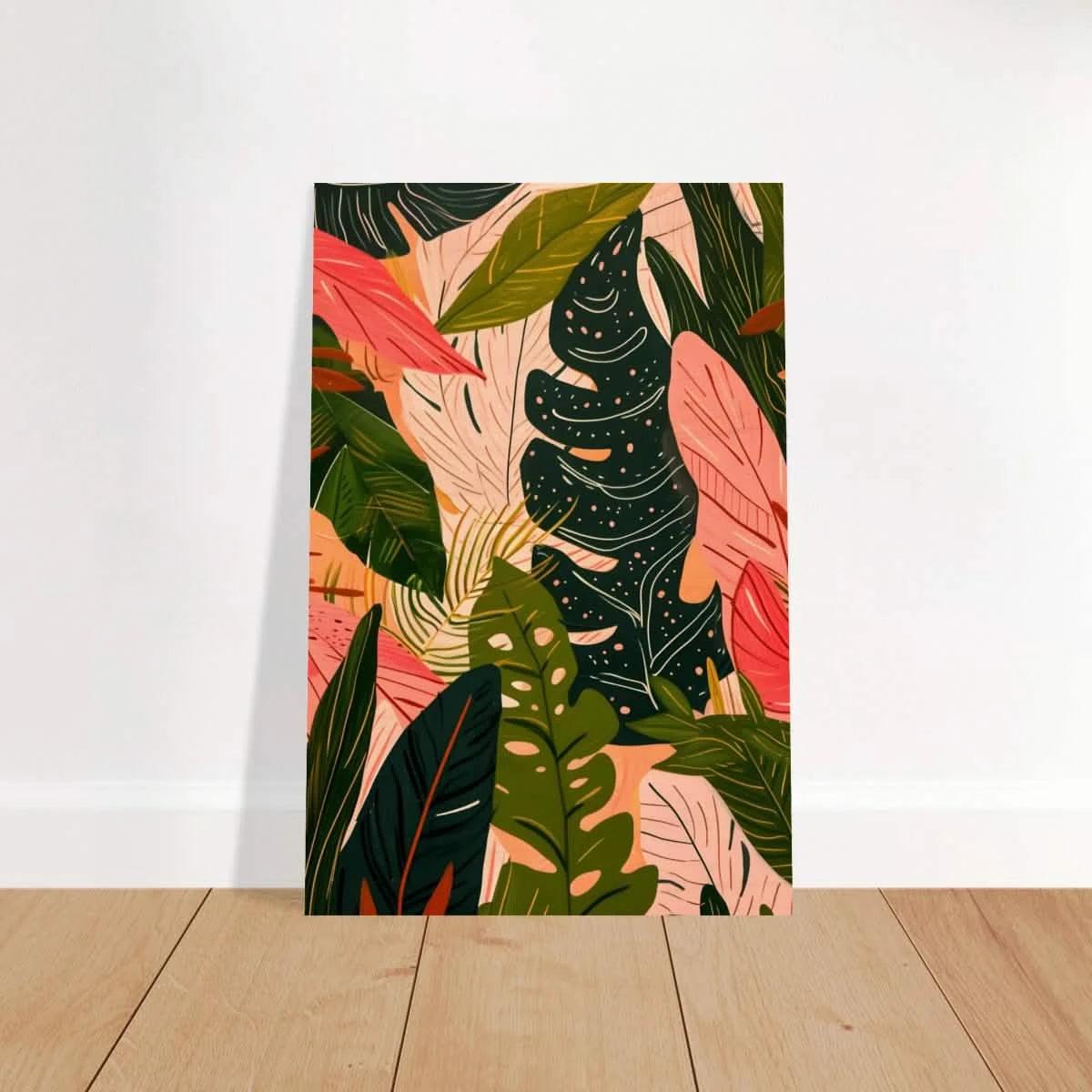"Tropical Whispers" – A Lush Botanical Escape | Contemporary Botanical Art Wall art print - 40x60 cm / 16x24″ - Wood Prints -