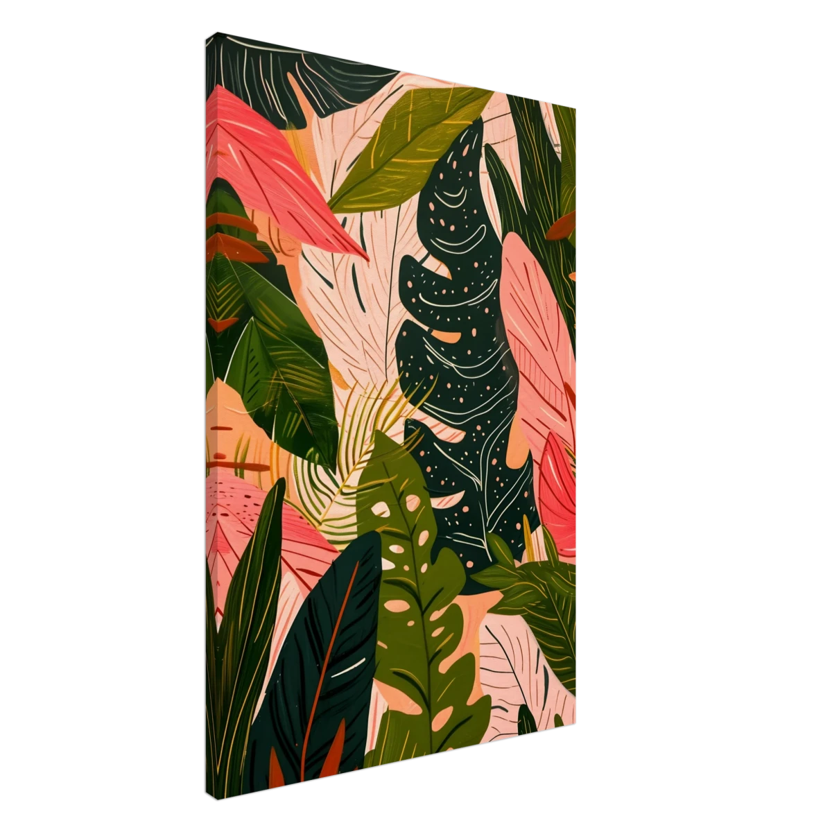 "Tropical Whispers" – A Lush Botanical Escape | Contemporary Botanical Art Wall art print - 60x90 cm / 24x36″ - Canvas -