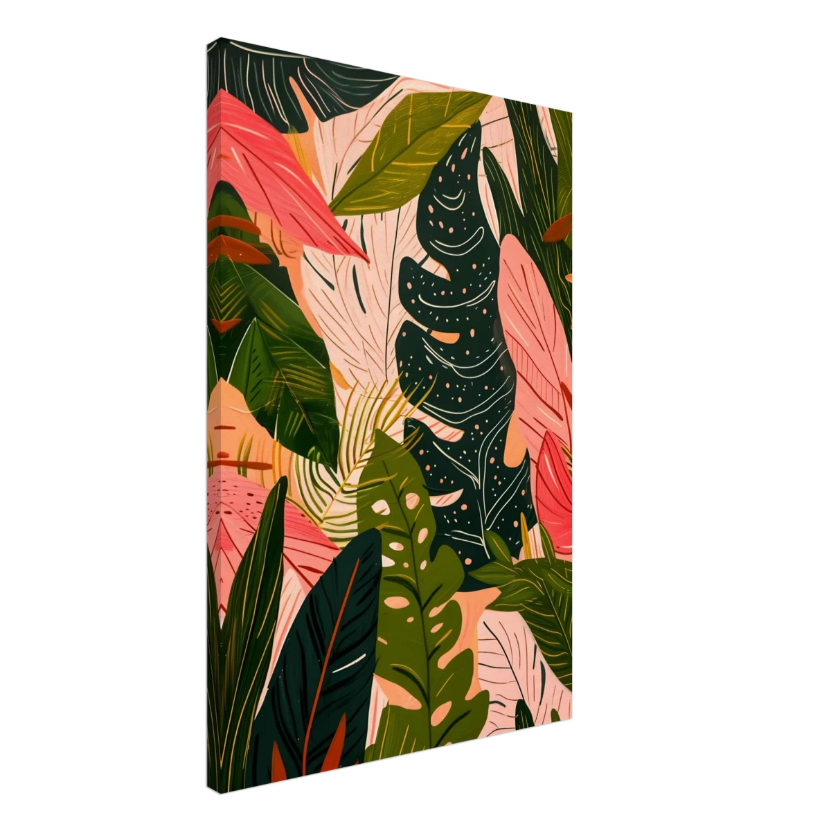 "Tropical Whispers" – A Lush Botanical Escape | Contemporary Botanical Art Wall art print - 50x75 cm / 20x30″ - Canvas -