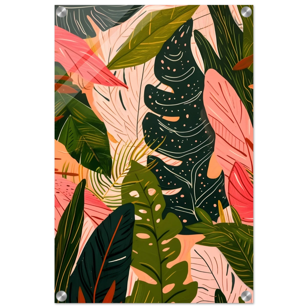 "Tropical Whispers" – A Lush Botanical Escape | Contemporary Botanical Art Wall art print - 40x60 cm / 16x24″ - Acrylic Print -