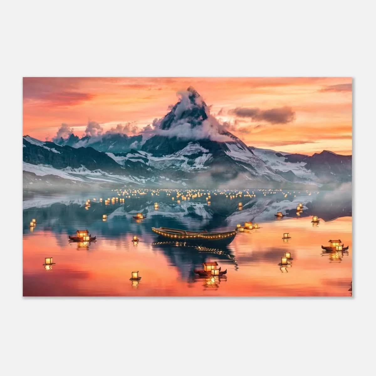 Twilight Serenity | Lanterns of Reflection | Photography and Natural Beauty Art Print - 60x90 cm / 24x36″ - Aluminum Print -