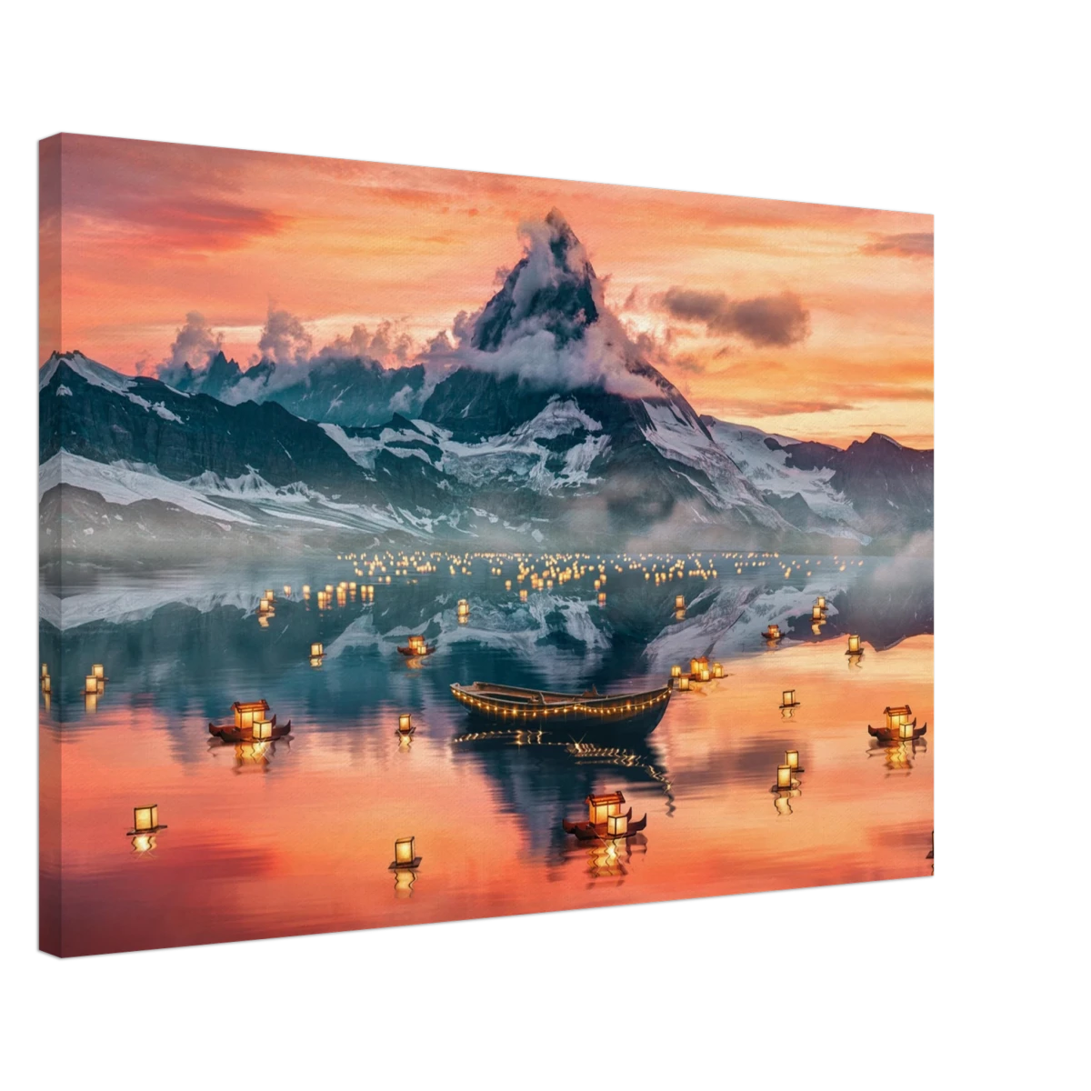 Twilight Serenity | Lanterns of Reflection | Photography and Natural Beauty Art Print - 50x75 cm / 20x30″ - Canvas -