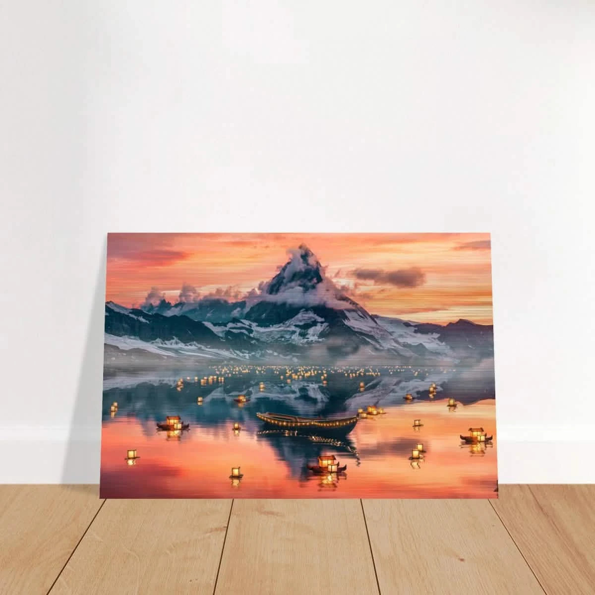 Twilight Serenity | Lanterns of Reflection | Photography and Natural Beauty Art Print - 60x90 cm / 24x36″ - Brushed Aluminum Print -