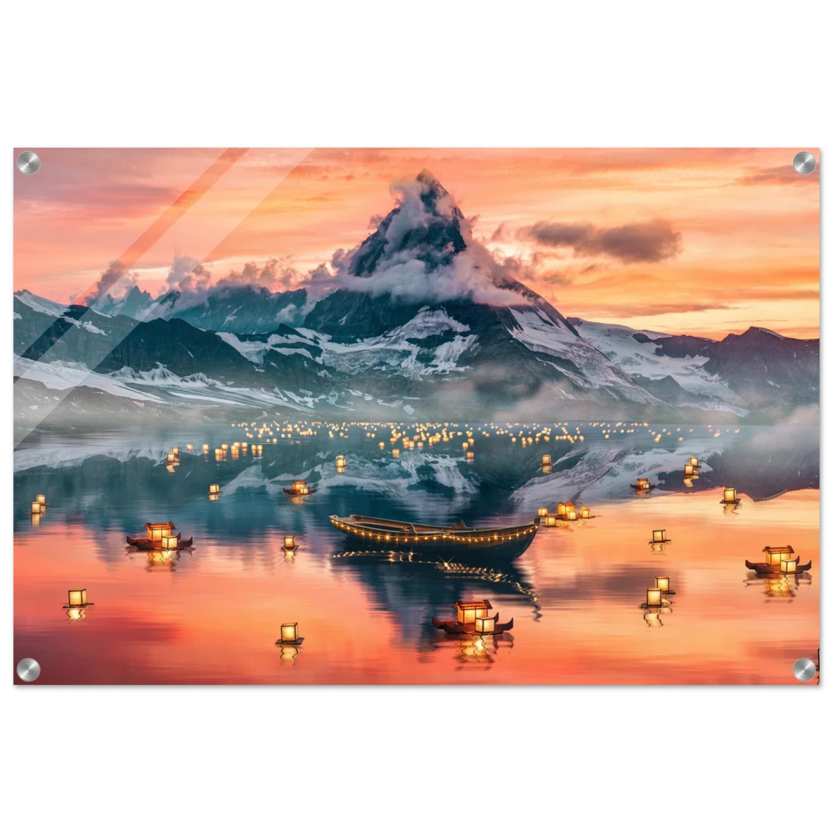 Twilight Serenity | Lanterns of Reflection | Photography and Natural Beauty Art Print - 50x75 cm / 20x30″ - Acrylic Print -