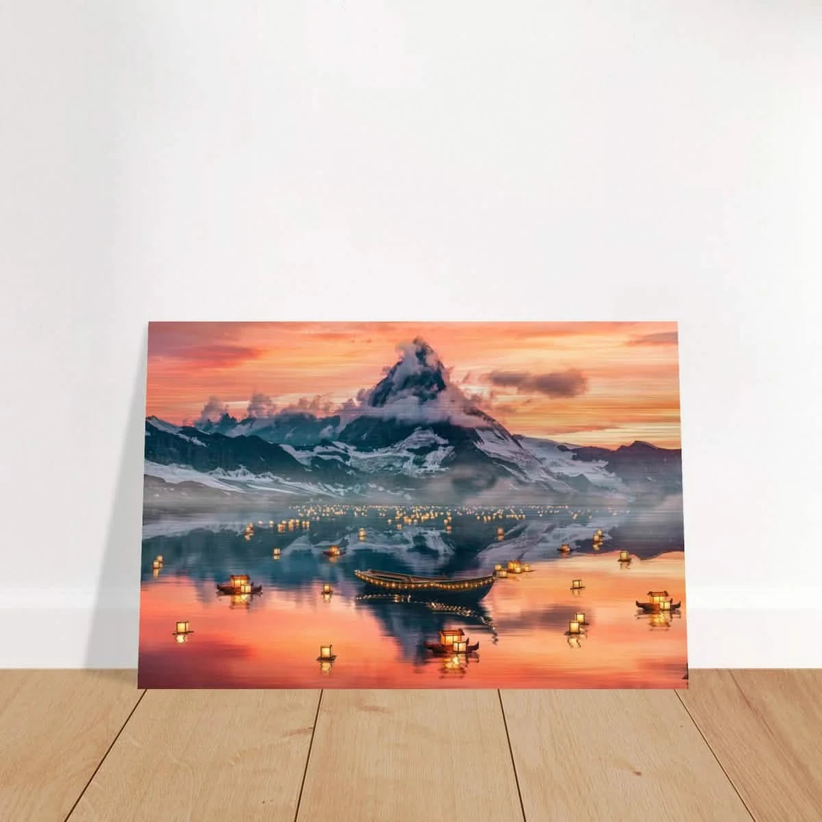 Twilight Serenity | Lanterns of Reflection | Photography and Natural Beauty Art Print - 40x60 cm / 16x24″ - Brushed Aluminum Print -