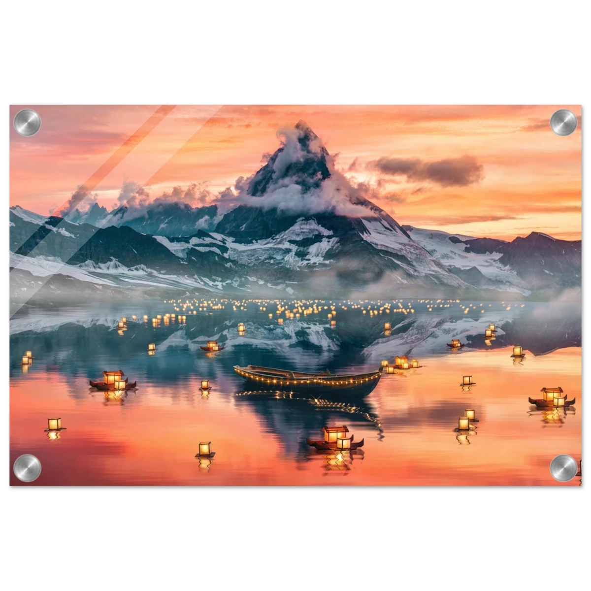 Twilight Serenity | Lanterns of Reflection | Photography and Natural Beauty Art Print - 30x45 cm / 12x18″ - Acrylic Print -