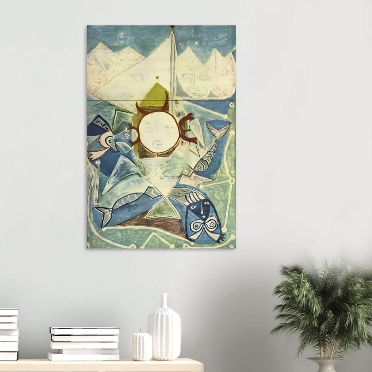 Ulysses and sirens by Pablo Picasso 1946 - Wood Prints - 60x90 cm / 24x36″ - 20 mm