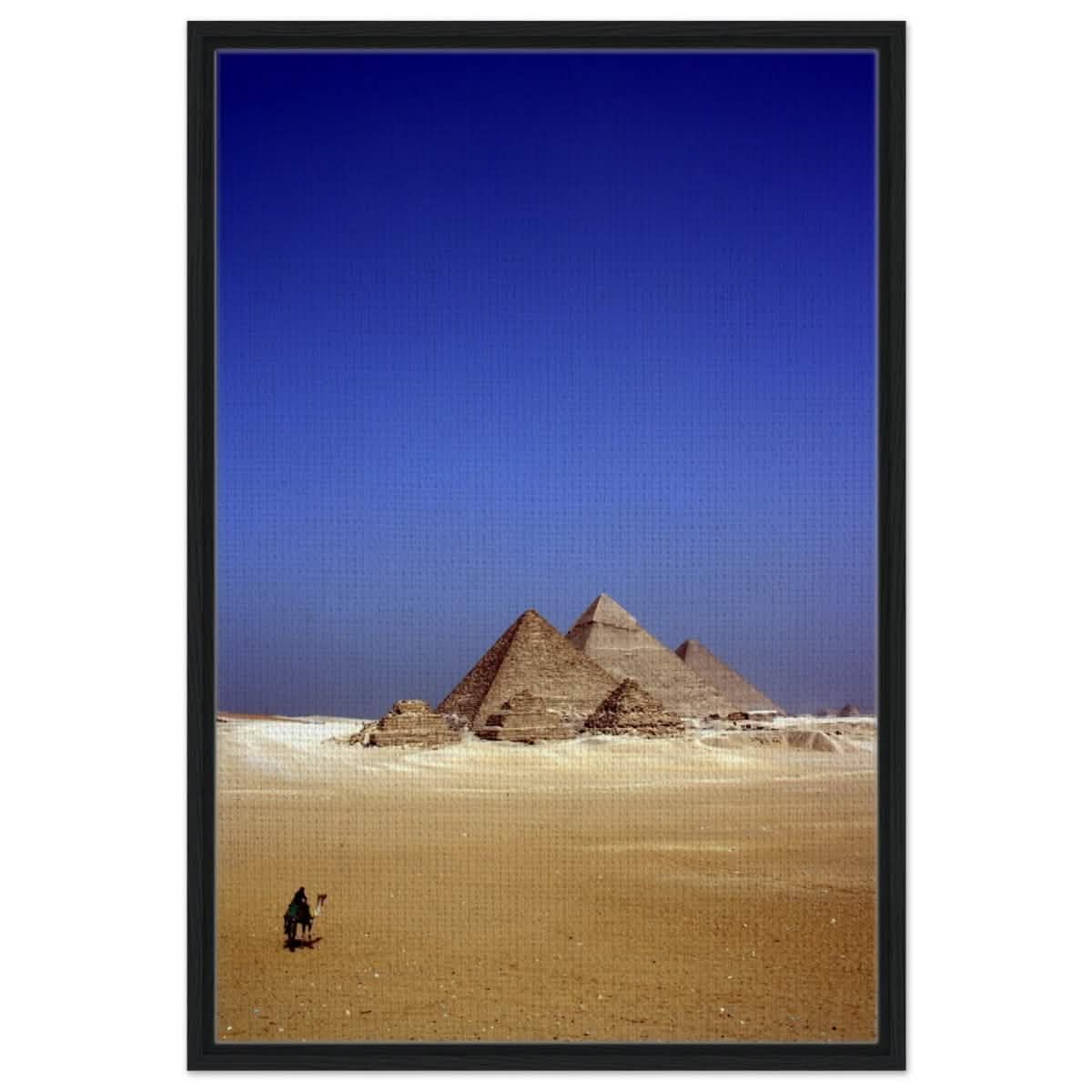 Under the Egyptian Sky | Eternal Pyramids - Framed Canvas - 60x90 cm / 24x36″ - Black frame