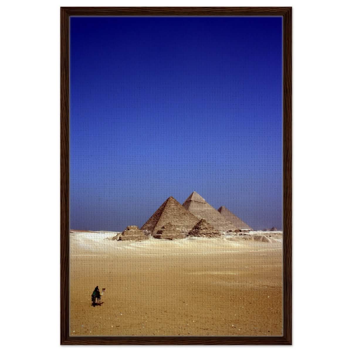 Under the Egyptian Sky | Eternal Pyramids - Framed Canvas - 60x90 cm / 24x36″ - Dark wood frame
