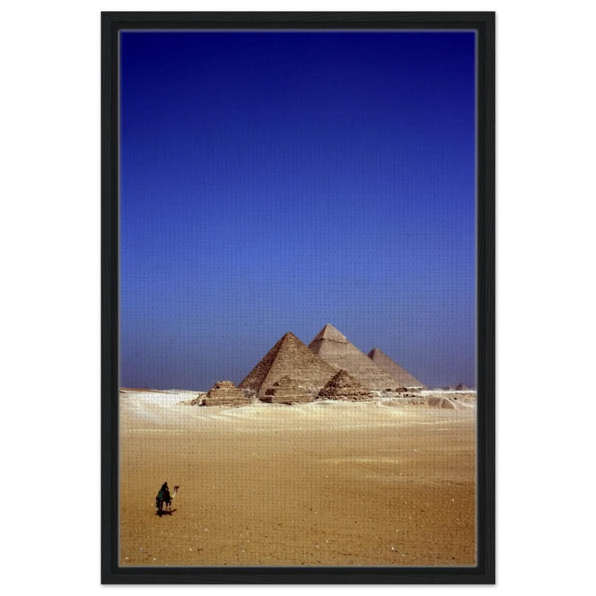 Under the Egyptian Sky | Eternal Pyramids - Framed Canvas - 50x75 cm / 20x30″ - Black frame