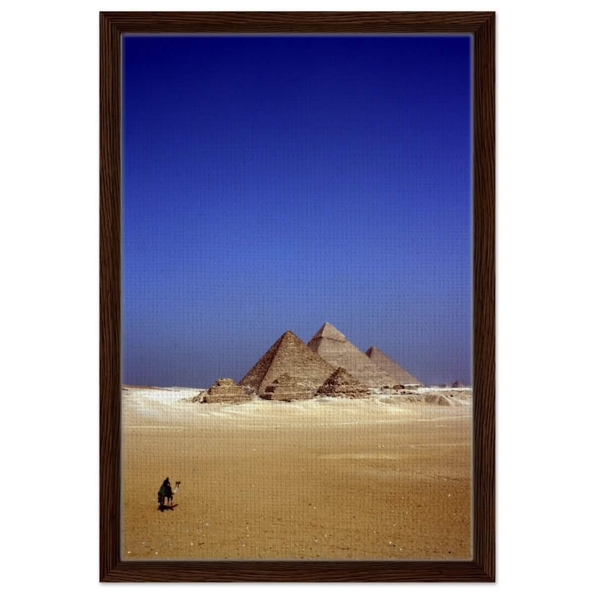 Under the Egyptian Sky | Eternal Pyramids - Framed Canvas - 40x60 cm / 16x24″ - Dark wood frame