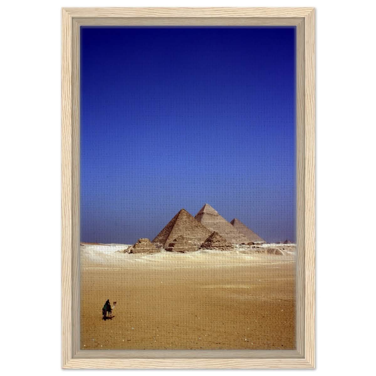Under the Egyptian Sky | Eternal Pyramids - Framed Canvas - 30x45 cm / 12x18″ - Wood frame