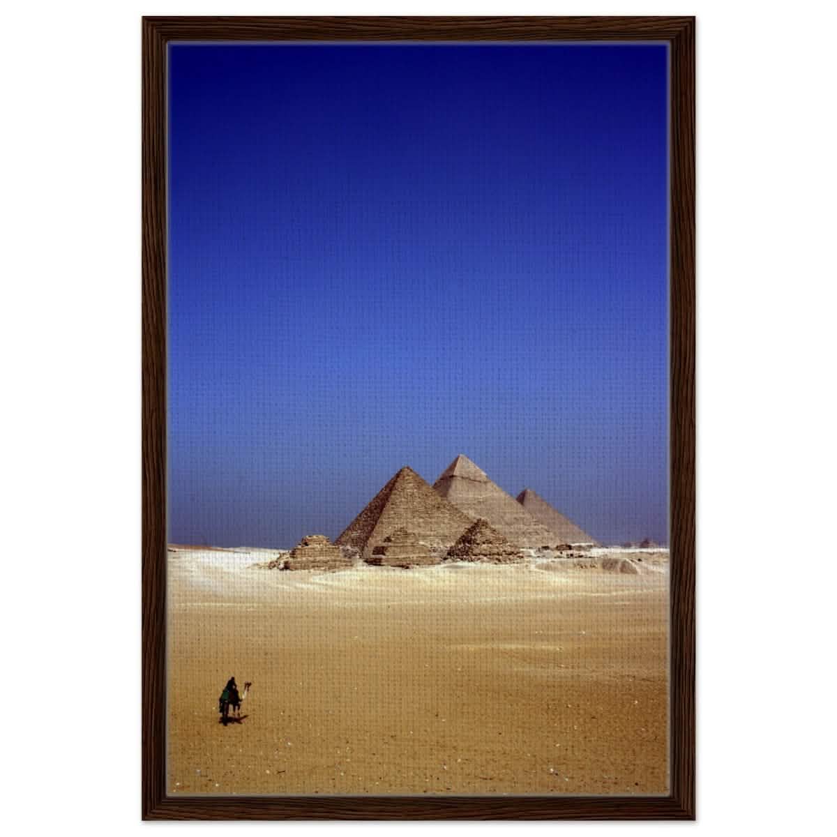 Under the Egyptian Sky | Eternal Pyramids - Framed Canvas - 50x75 cm / 20x30″ - Dark wood frame