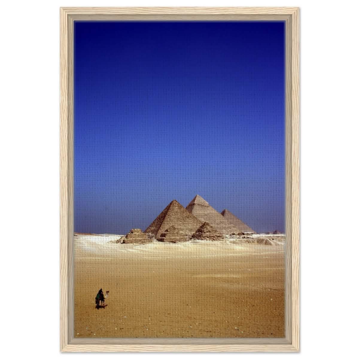 Under the Egyptian Sky | Eternal Pyramids - Framed Canvas - 40x60 cm / 16x24″ - Wood frame