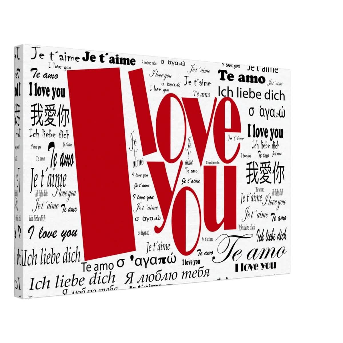 Universal Affection - I Love You in Every Language | Digital Pop Art - Canvas - 40x60 cm / 16x24″ -