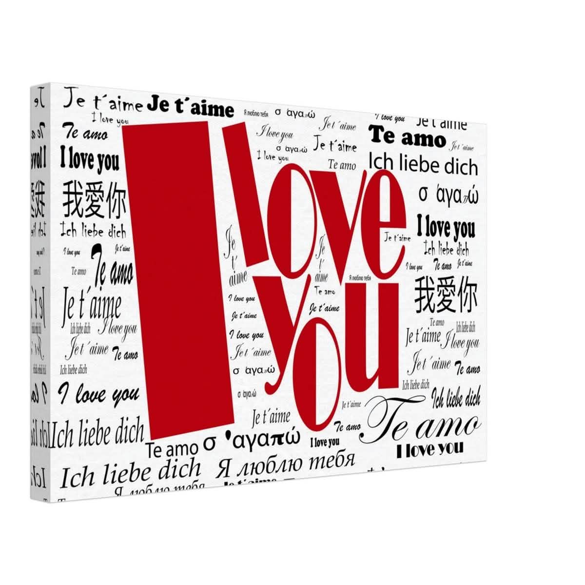 Universal Affection - I Love You in Every Language | Digital Pop Art - Canvas - 30x45 cm / 12x18″ -