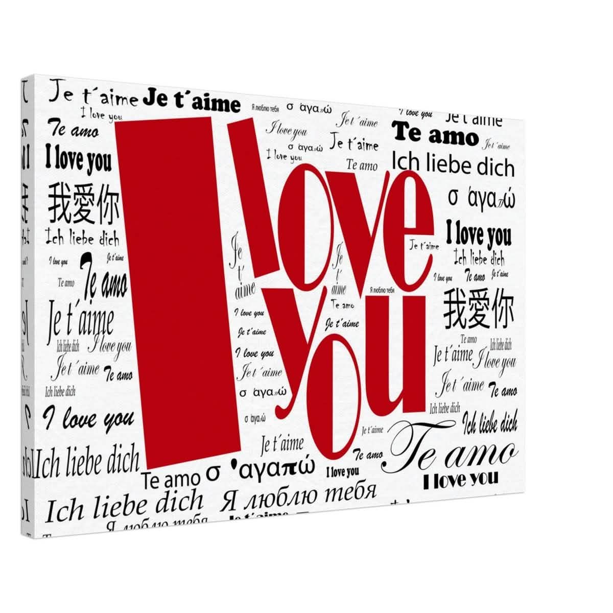 Universal Affection - I Love You in Every Language | Digital Pop Art - Canvas - 50x75 cm / 20x30″ -