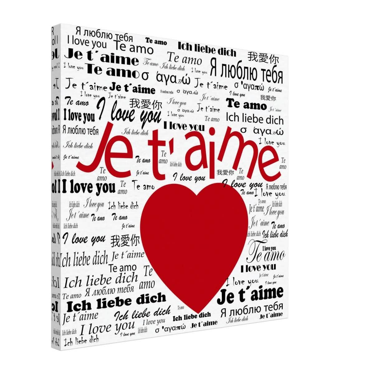 Universal Affection - I Love You in Every Language | Square | Digital Pop Art - Canvas - 50x50 cm / 20x20″ -
