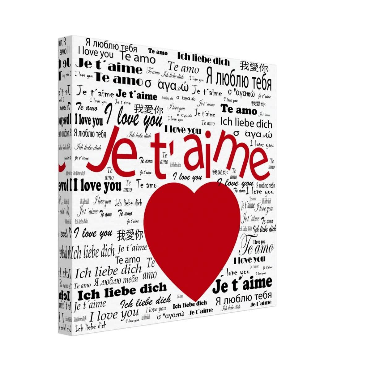 Universal Affection - I Love You in Every Language | Square | Digital Pop Art - Canvas - 30x30 cm / 12x12″ -