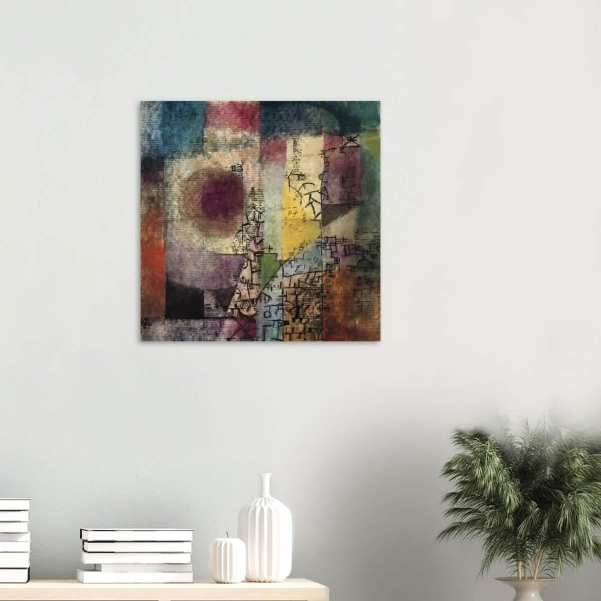 Untitled Abstract Art by Paul Klee - Wood Prints - 60x60 cm / 24x24″ - 10 mm
