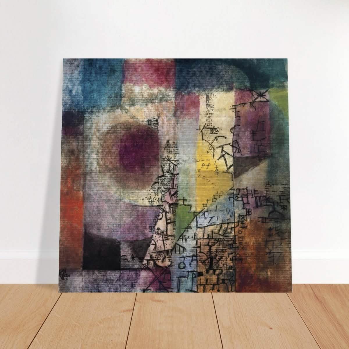 Untitled Abstract Art by Paul Klee - Brushed Aluminum Print - 60x60 cm / 24x24″ -