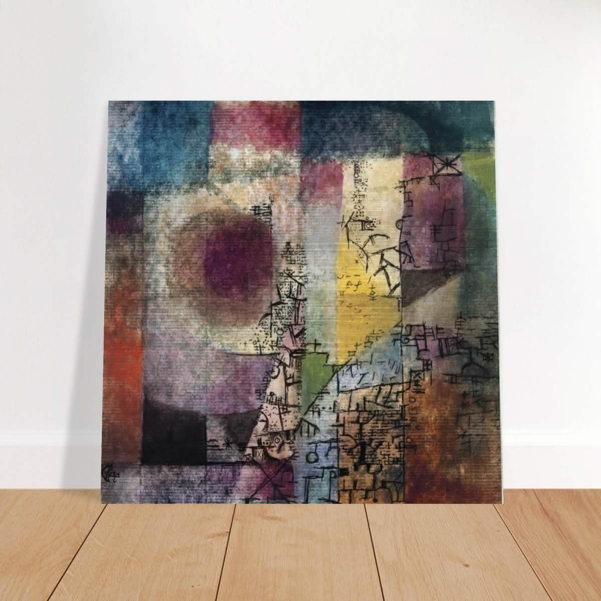 Untitled Abstract Art by Paul Klee - Brushed Aluminum Print - 50x50 cm / 20x20″ -