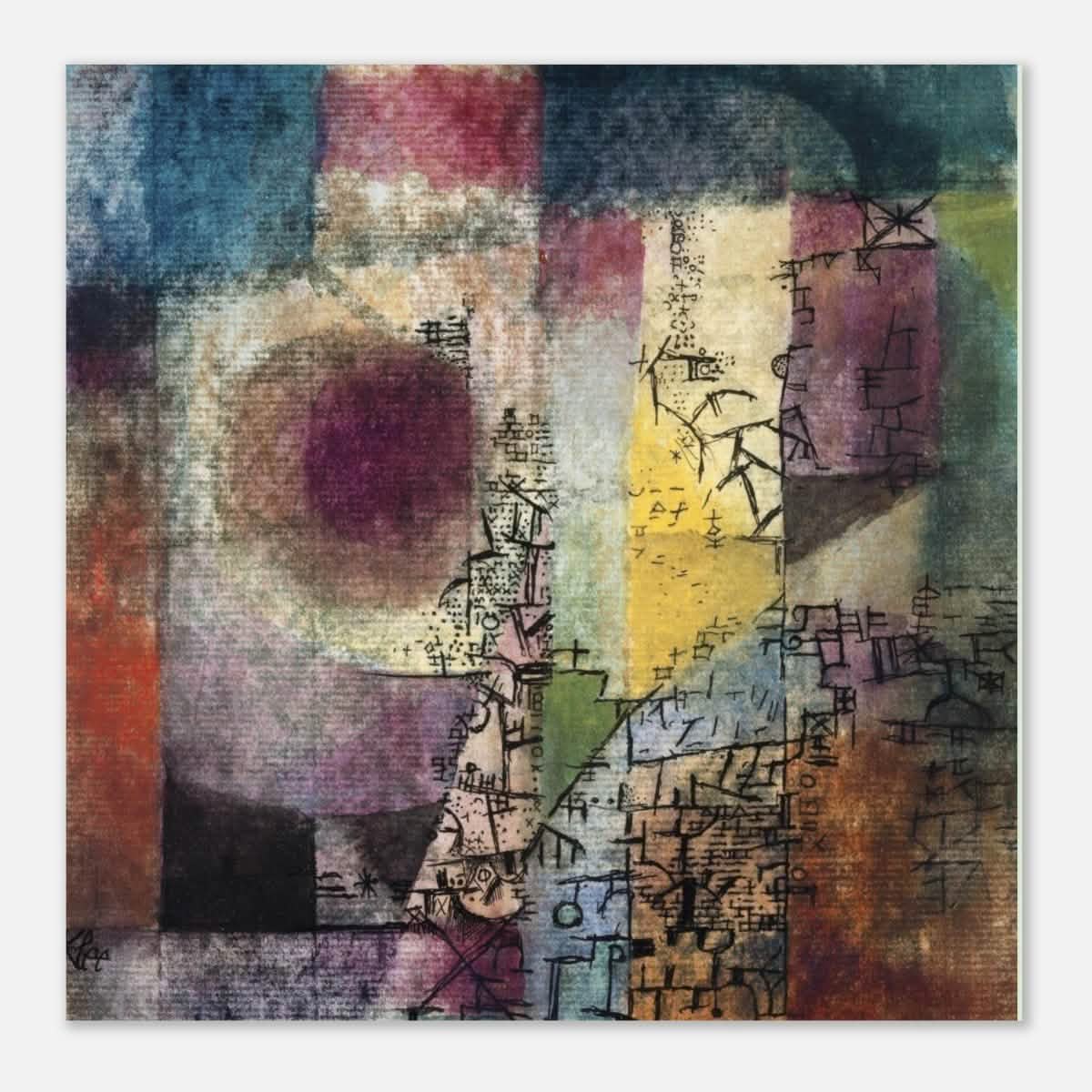 Untitled Abstract Art by Paul Klee - Aluminum Print - 40x40 cm / 16x16″ -