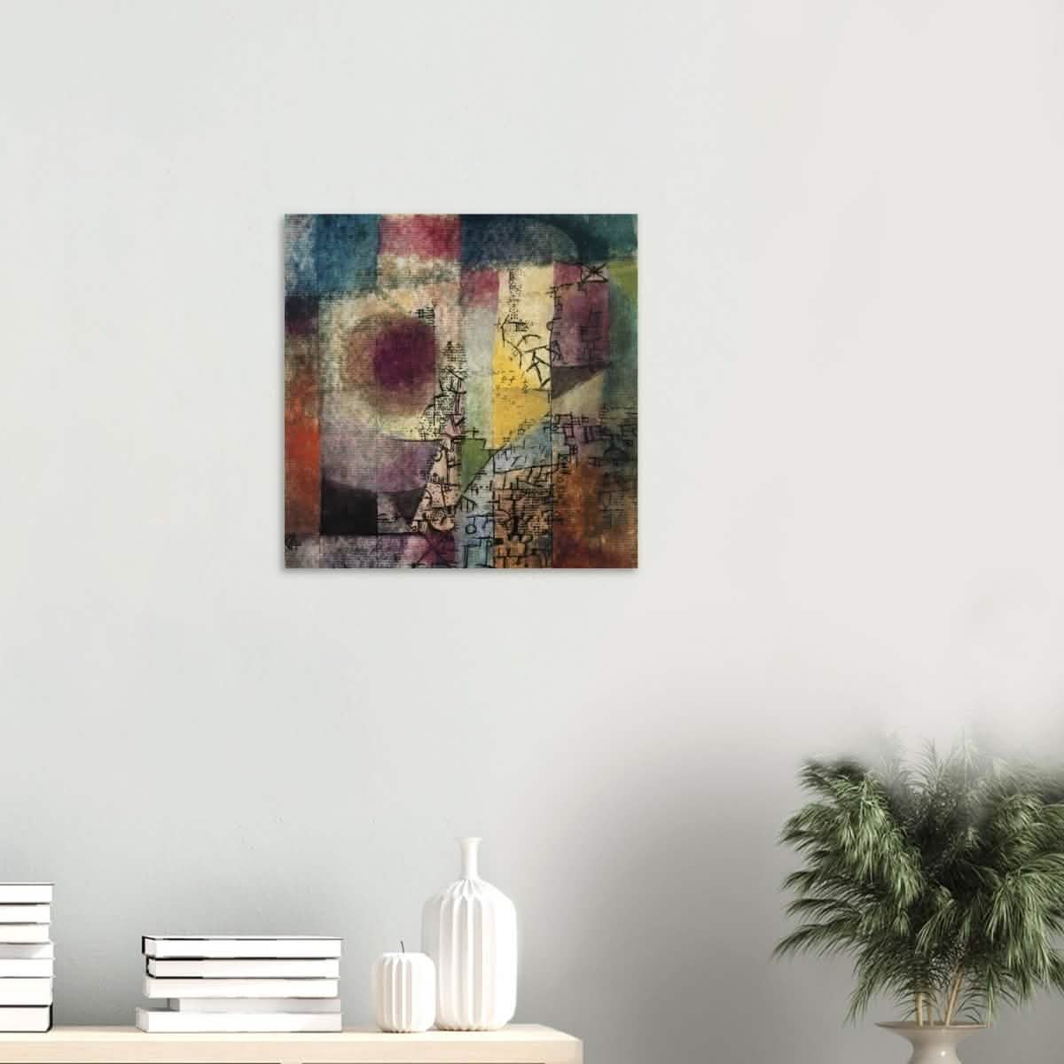 Untitled Abstract Art by Paul Klee - Wood Prints - 50x50 cm / 20x20″ - 20 mm