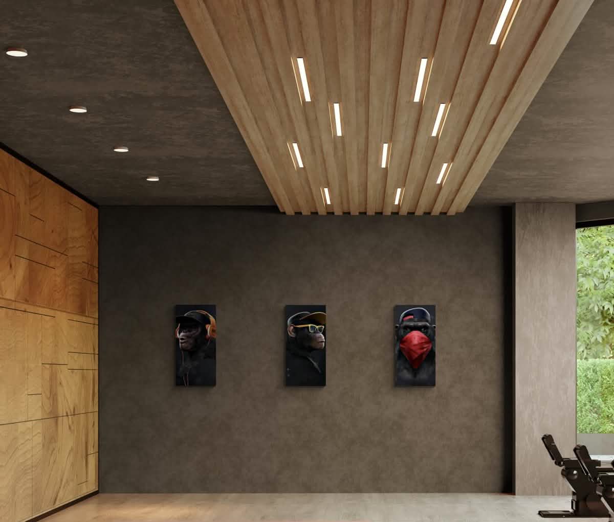 Urban Jungle Trio: Gorilla Vibes Canvas Bundle 50 x 100 CM -